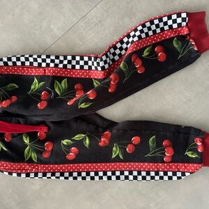 Cherry Print Joggers with Checkered Detail by dolce&gabbana.